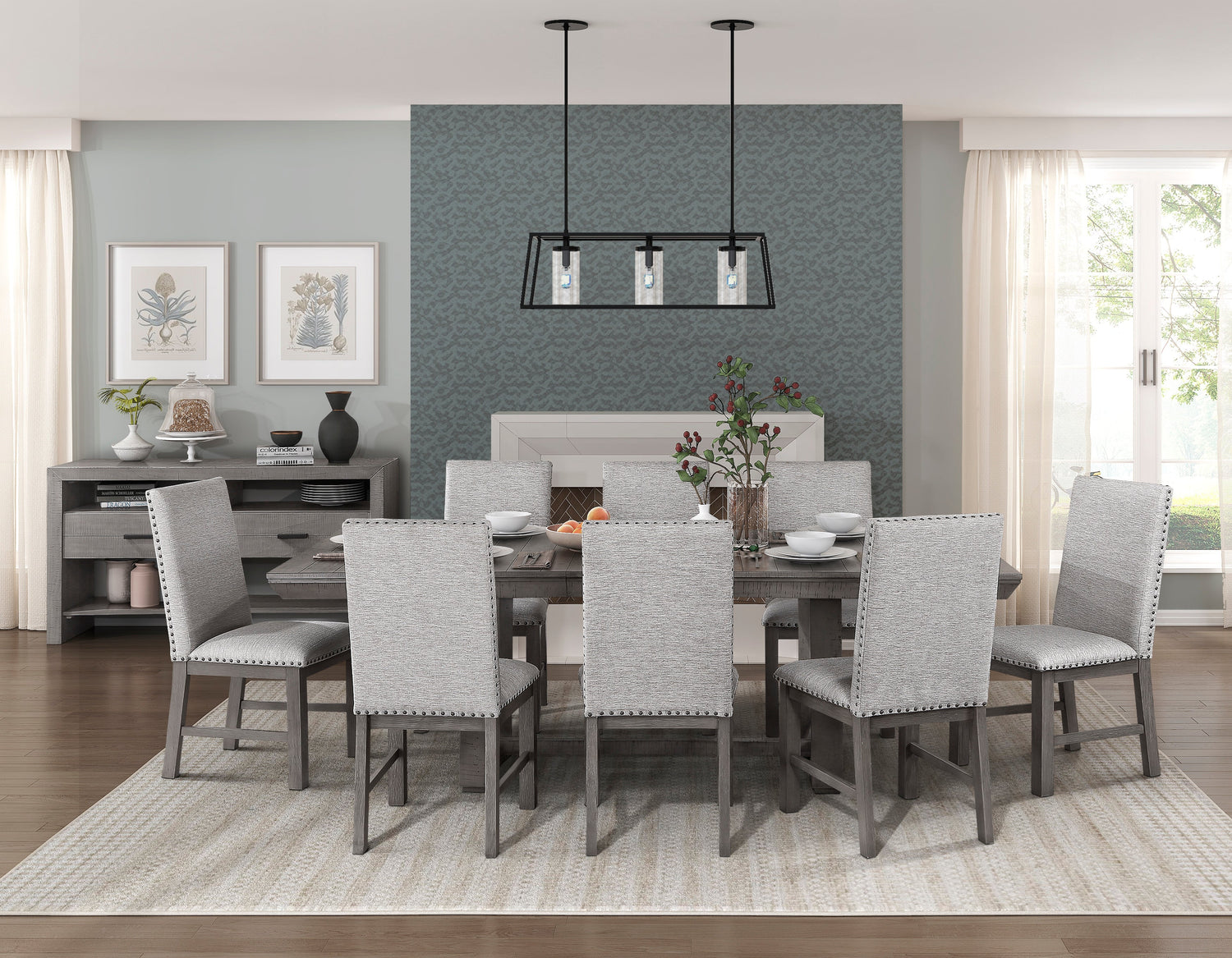 Gresham Gray Dining Table - 5760-90* - Bien Home Furniture &amp; Electronics