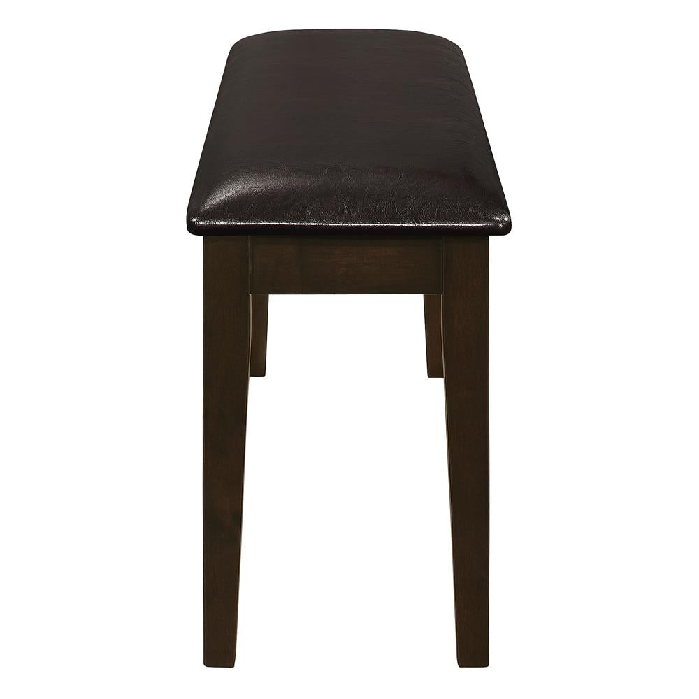 Guillen 5-Piece Dining Set with Bench Cappuccino/Dark Brown - 150232 - Bien Home Furniture &amp; Electronics