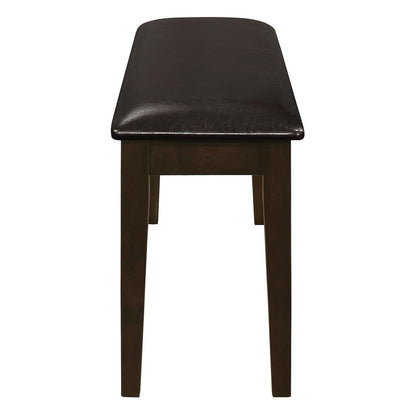 Guillen 5-Piece Dining Set with Bench Cappuccino/Dark Brown - 150232 - Bien Home Furniture &amp; Electronics