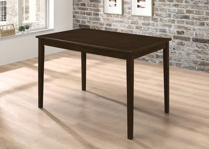 Guillen 5-Piece Dining Set with Bench Cappuccino/Dark Brown - 150232 - Bien Home Furniture &amp; Electronics