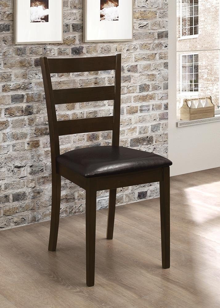 Guillen 5-Piece Dining Set with Bench Cappuccino/Dark Brown - 150232 - Bien Home Furniture &amp; Electronics