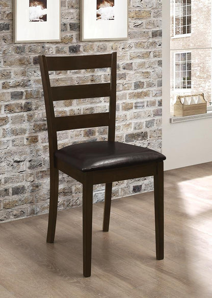 Guillen 5-Piece Dining Set with Bench Cappuccino/Dark Brown - 150232 - Bien Home Furniture &amp; Electronics