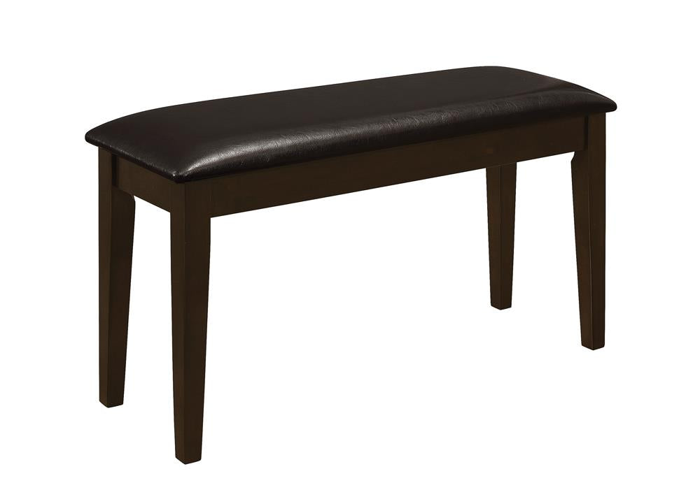 Guillen 5-Piece Dining Set with Bench Cappuccino/Dark Brown - 150232 - Bien Home Furniture &amp; Electronics