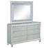 Gunnison 6-drawer Dresser with Mirror Silver Metallic - 223213M - Bien Home Furniture & Electronics