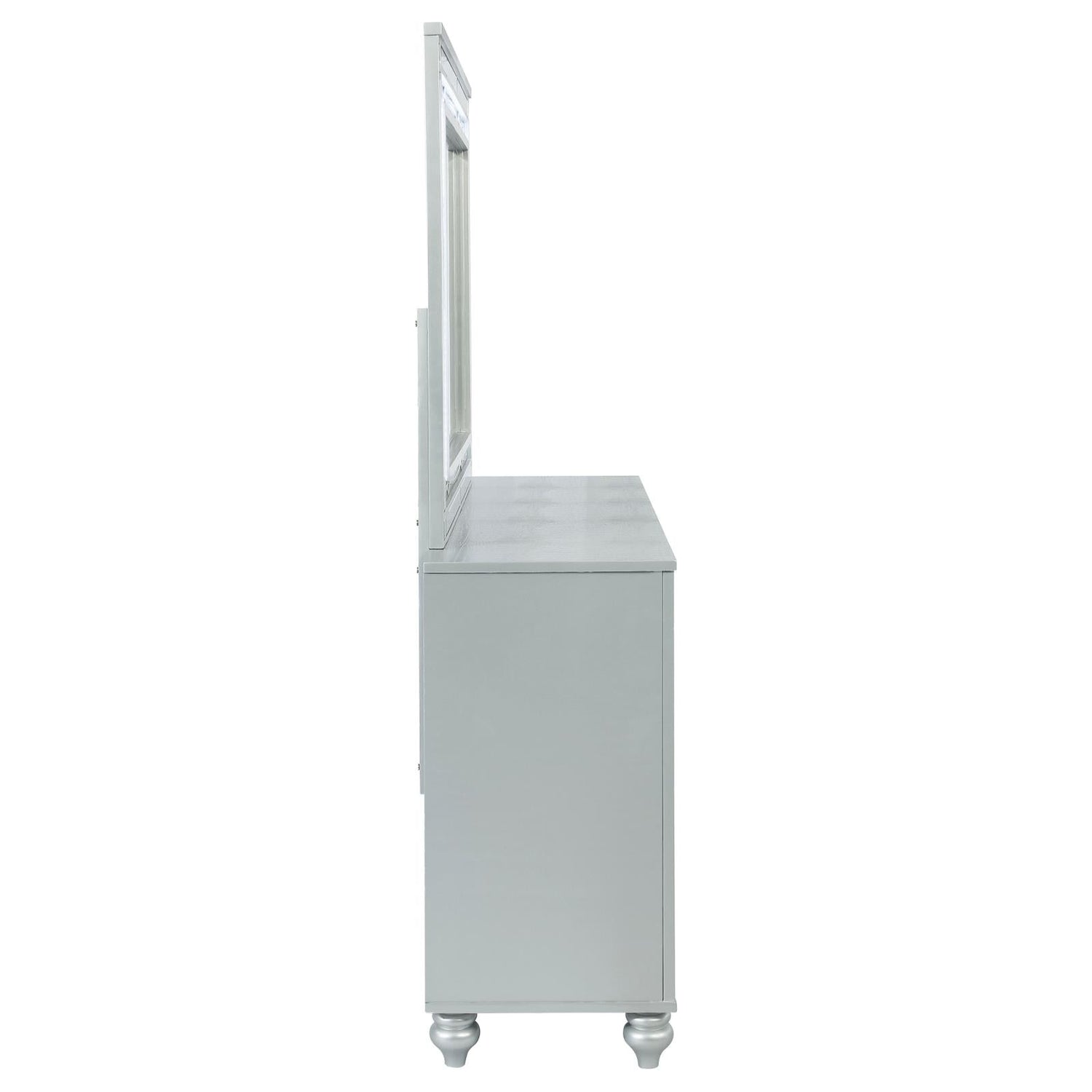 Gunnison 6-drawer Dresser with Mirror Silver Metallic - 223213M - Bien Home Furniture &amp; Electronics