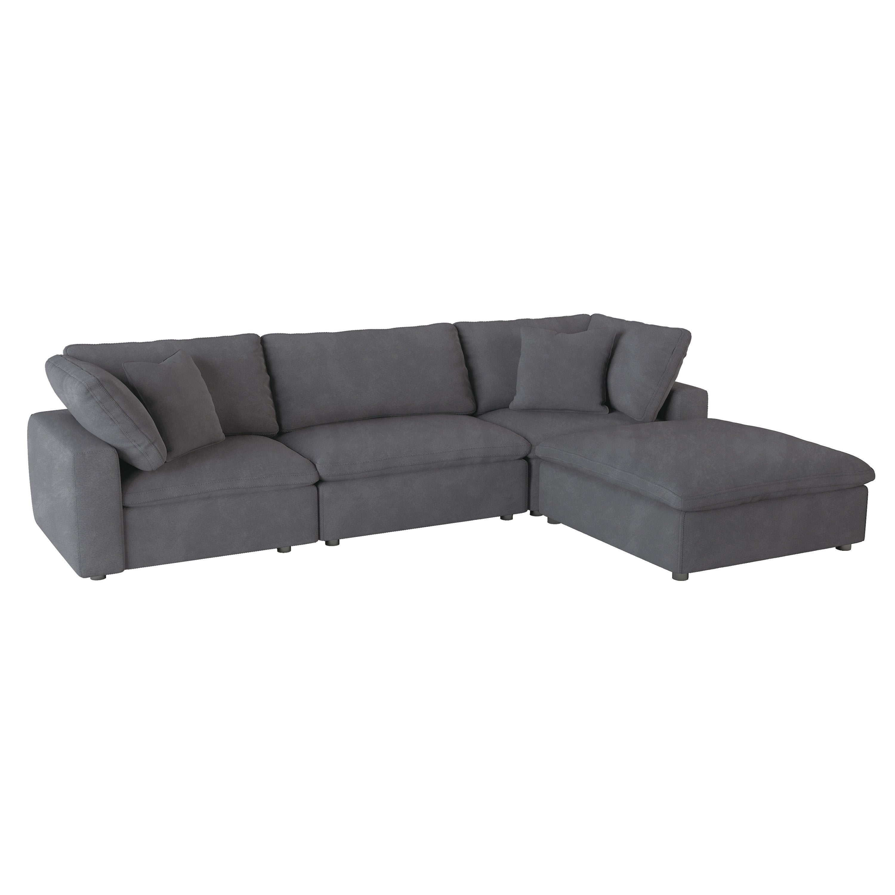 Guthrie Gray Modular 4-Piece Modular Sofa Chaise - 9546GY*4OT - Bien Home Furniture &amp; Electronics