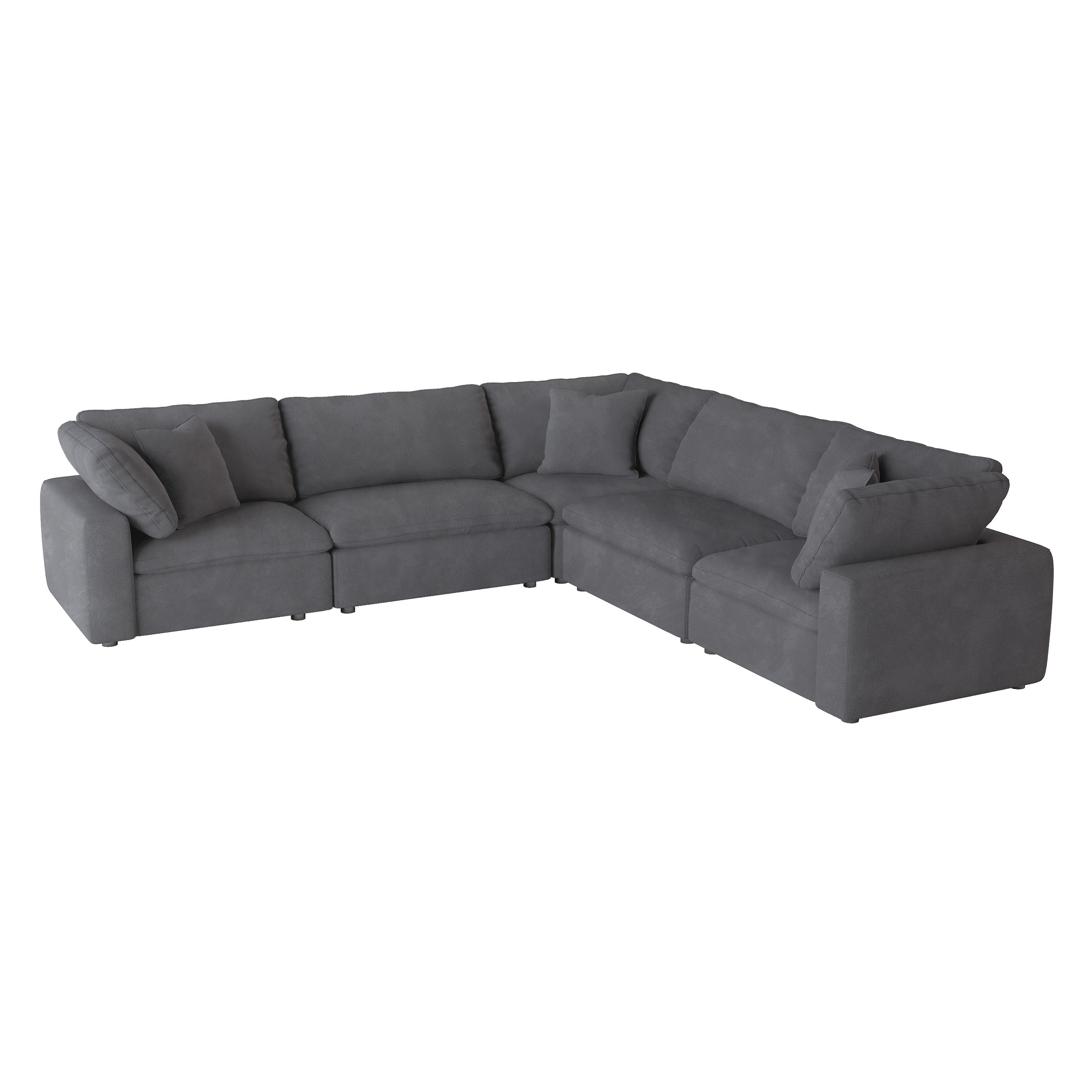 Guthrie Gray Modular 5-Piece Modular Sectional - 9546GY*5SC - Bien Home Furniture &amp; Electronics