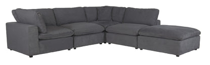 Guthrie Gray Modular 5-Piece Modular Sectional with Ottoman - 9546GY*5OT - Bien Home Furniture &amp; Electronics