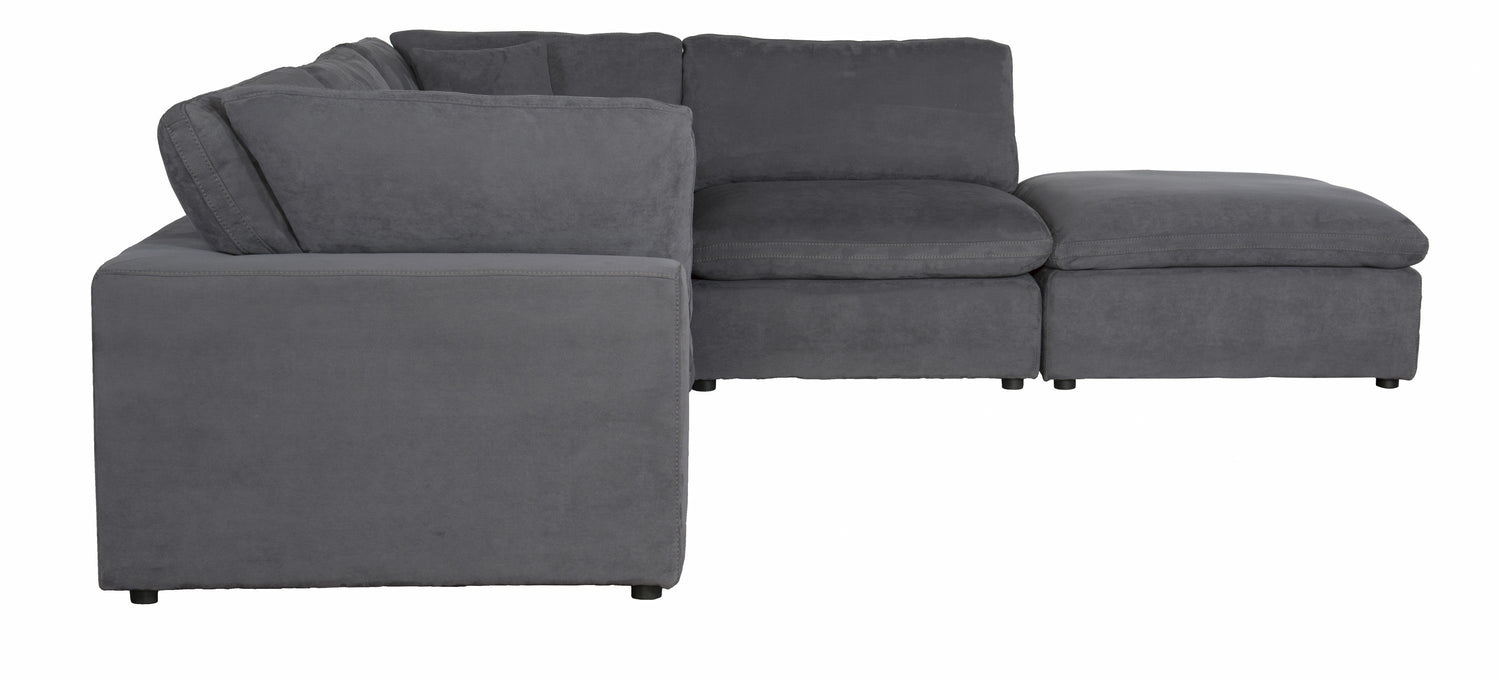 Guthrie Gray Modular 5-Piece Modular Sectional with Ottoman - 9546GY*5OT - Bien Home Furniture &amp; Electronics