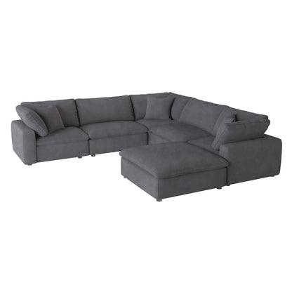 Guthrie Gray Modular 6-Piece Modular Sectional with Ottoman - 9546GY*6OT - Bien Home Furniture &amp; Electronics
