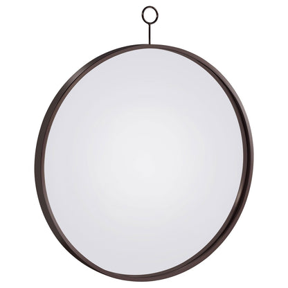 Gwyneth Black Nickel Round Wall Mirror - 961495 - Bien Home Furniture &amp; Electronics