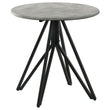 Hadi Round End Table with Hairpin Legs Cement/Gunmetal - 736177 - Bien Home Furniture & Electronics