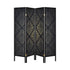 Haidera 4-Panel Damask Pattern Folding Screen Black - 901632 - Bien Home Furniture & Electronics