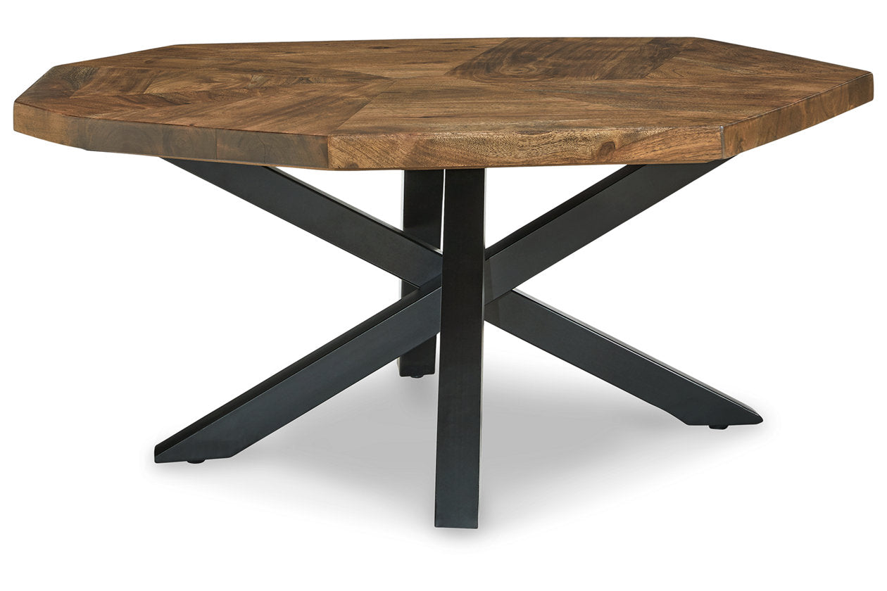 Haileeton Brown/Black Coffee Table - T806-8 - Bien Home Furniture &amp; Electronics