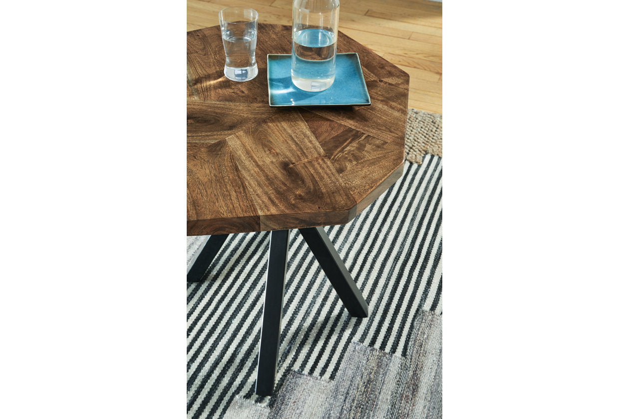 Haileeton Brown/Black End Table - T806-6 - Bien Home Furniture &amp; Electronics