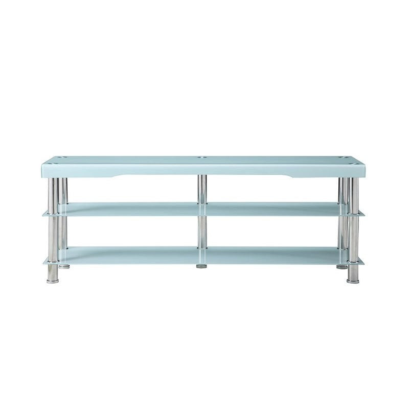 Hakea White Glass-Top 62” TV Stand - SET | 4572W-63T | 4572-63B - Bien Home Furniture &amp; Electronics