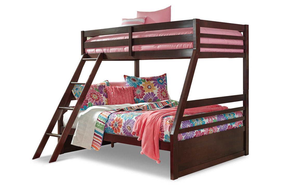 Halanton Dark Brown Twin over Full Bunk Bed - SET | B328-58P | B328-58R - Bien Home Furniture &amp; Electronics