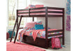 Halanton Dark Brown Twin over Twin Bunk Bed with 1 Large Storage Drawer - SET | B328-50 | B328-59 - Bien Home Furniture & Electronics