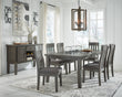 Hallanden Gray Extendable Dining Set - SET | D589-35 | D589-01(3) - Bien Home Furniture & Electronics
