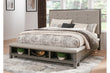 Hallanden Gray King Panel Bed with Storage - SET | B649-56 | B649-58 | B649-97 - Bien Home Furniture & Electronics