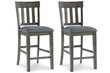 Hallanden Two-tone Gray Counter Height Chair, Set of 2 - D589-124 - Bien Home Furniture & Electronics