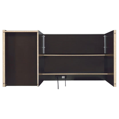 Halston Cappuccino 3-Drawer Connect-it Office Desk - 800982 - Bien Home Furniture &amp; Electronics