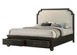 Hamilton Brownish Gray King Upholstered Storage Platform Bed - SET | B6560-K-HB | B6560-K-FBD | B6560-KQ-RAIL | - Bien Home Furniture & Electronics