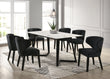 Hamilton WHITE Black Dining Table + 6 Chair Set - HAMILTON WHITE BLACK - Bien Home Furniture & Electronics