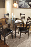 Hammis Dark Brown 5-Piece Drop Leaf Dining Set - SET | D310-15 | D310-01(2) - Bien Home Furniture & Electronics