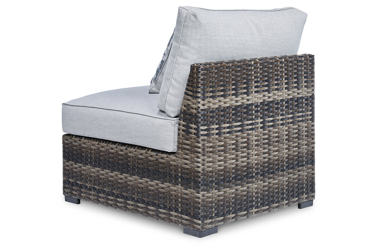 Harbor Court Gray Armless Chair with Cushion, Set of 2 - P459-846 - Bien Home Furniture &amp; Electronics