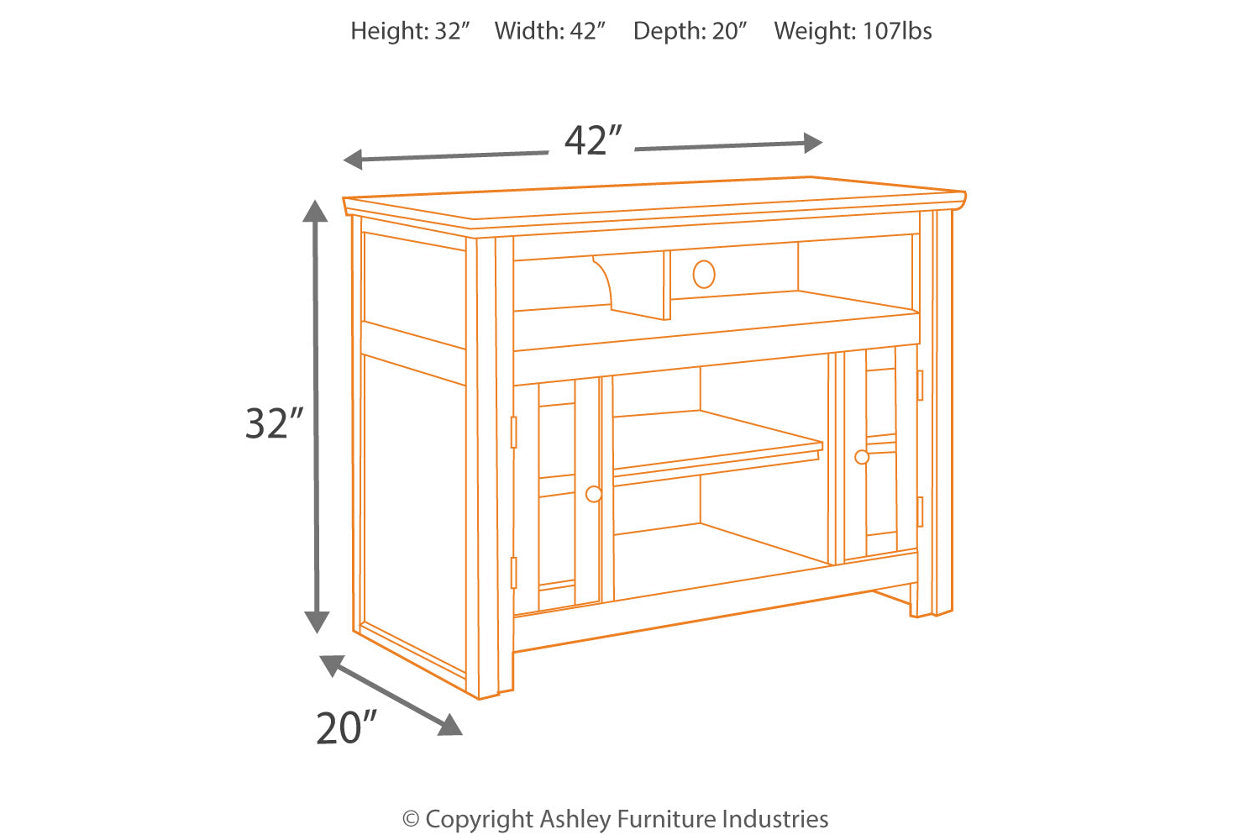 Harpan Reddish Brown 42&quot; TV Stand - W797-18 - Bien Home Furniture &amp; Electronics