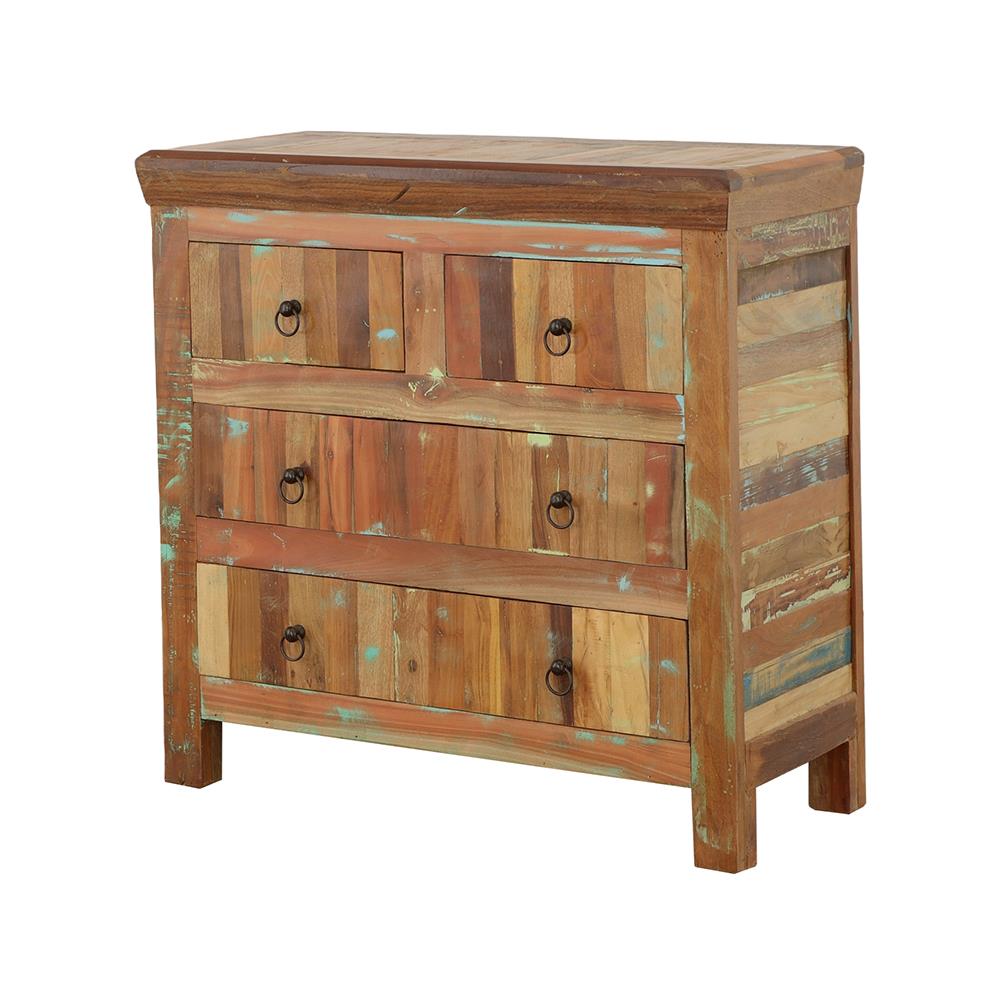 Harper Reclaimed Wood 4-Drawer Accent Cabinet - 950366 - Bien Home Furniture &amp; Electronics