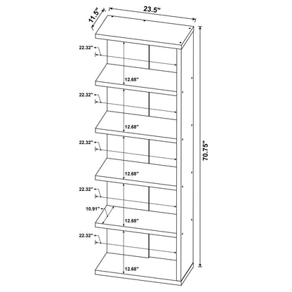 Harrison Weathered Gray 5-Tier Bookcase - 800553 - Bien Home Furniture &amp; Electronics