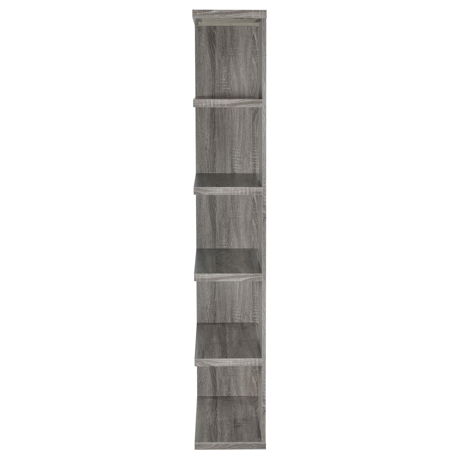 Harrison Weathered Gray 5-Tier Bookcase - 800553 - Bien Home Furniture &amp; Electronics