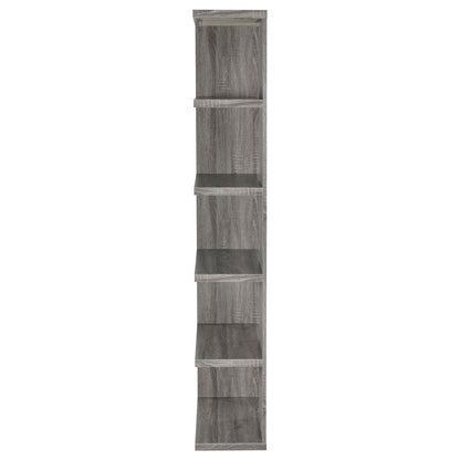 Harrison Weathered Gray 5-Tier Bookcase - 800553 - Bien Home Furniture &amp; Electronics