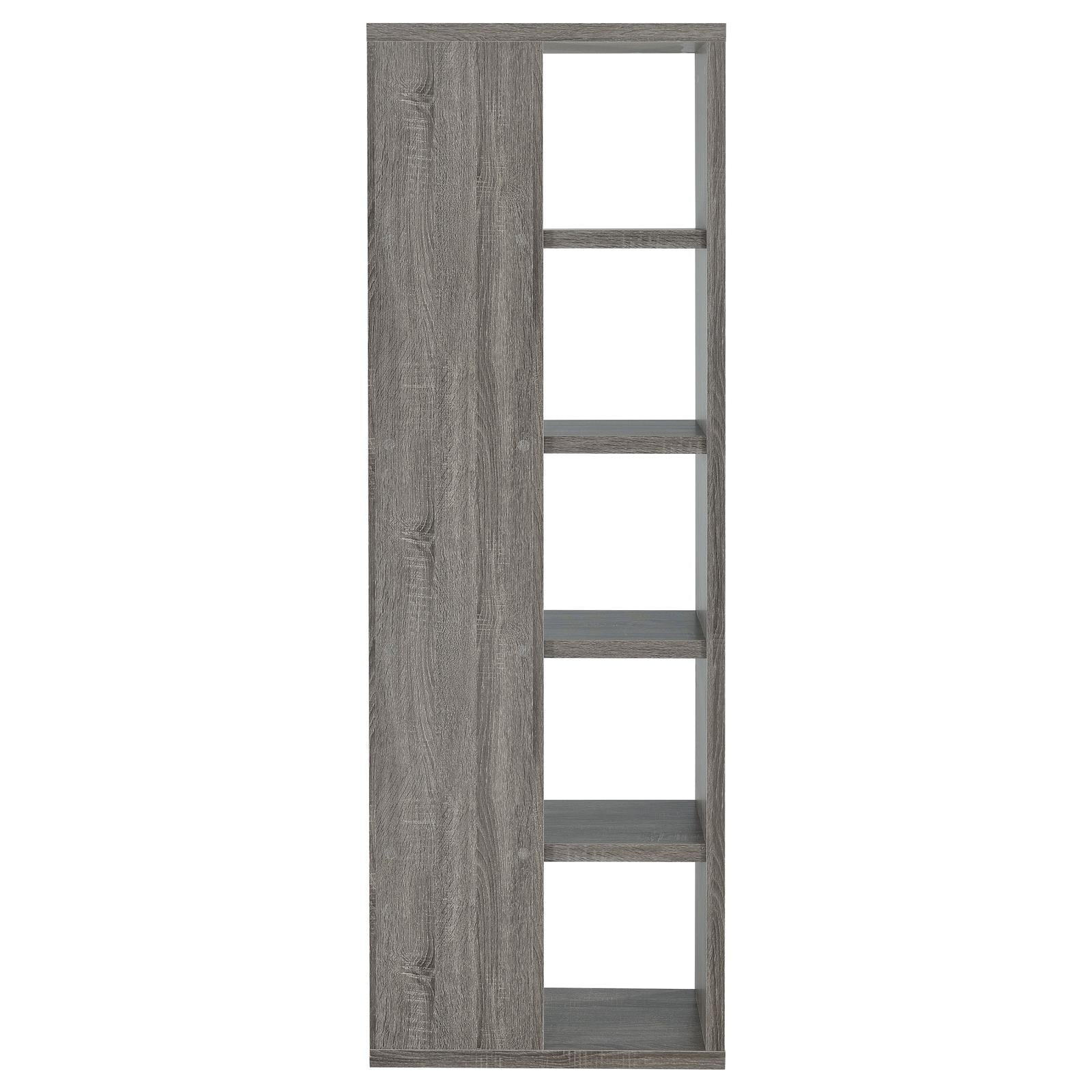 Harrison Weathered Gray 5-Tier Bookcase - 800553 - Bien Home Furniture &amp; Electronics