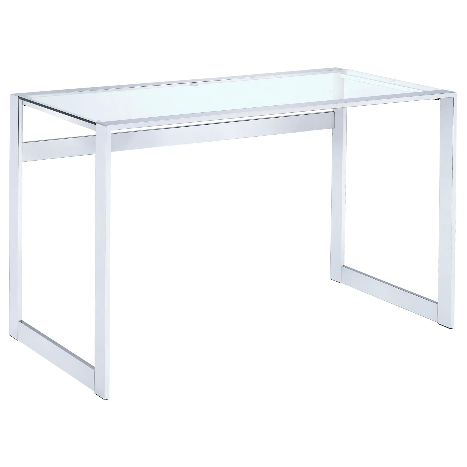 Hartford Chrome Glass Top Writing Desk - 800746 - Bien Home Furniture &amp; Electronics