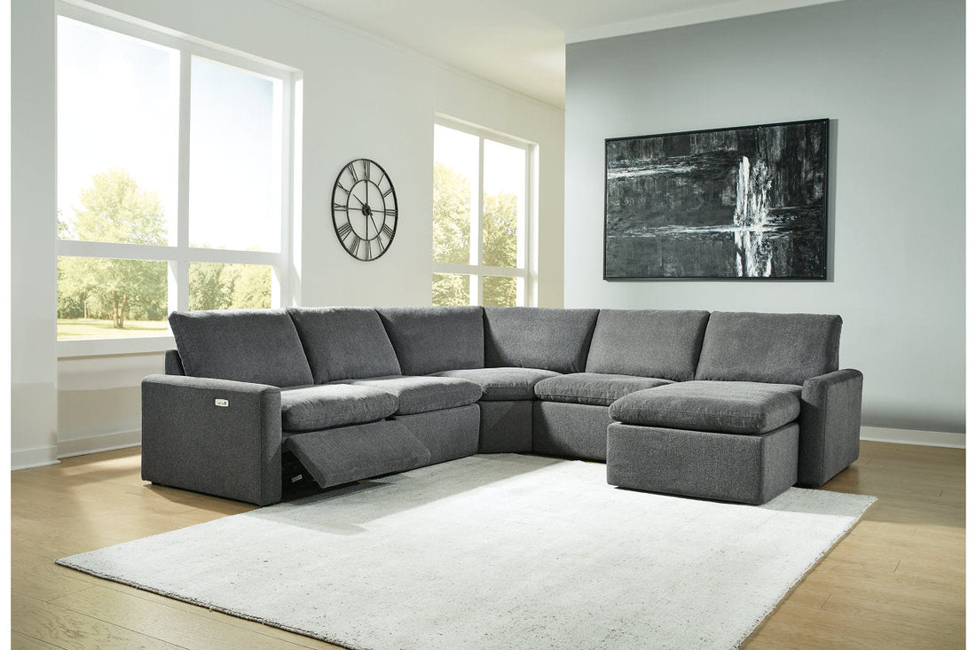 Hartsdale Granite 5-Piece Power Reclining Sectional with Chaise - SET | 6050817 | 6050831 | 6050846 | 6050858 | 6050877 - Bien Home Furniture &amp; Electronics