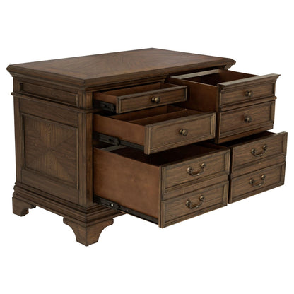 Hartshill 5-Drawer File Cabinet Burnished Oak - 881284 - Bien Home Furniture &amp; Electronics