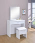 Harvey 2-Piece Vanity Set with Lift-Top Stool White - 300290 - Bien Home Furniture & Electronics