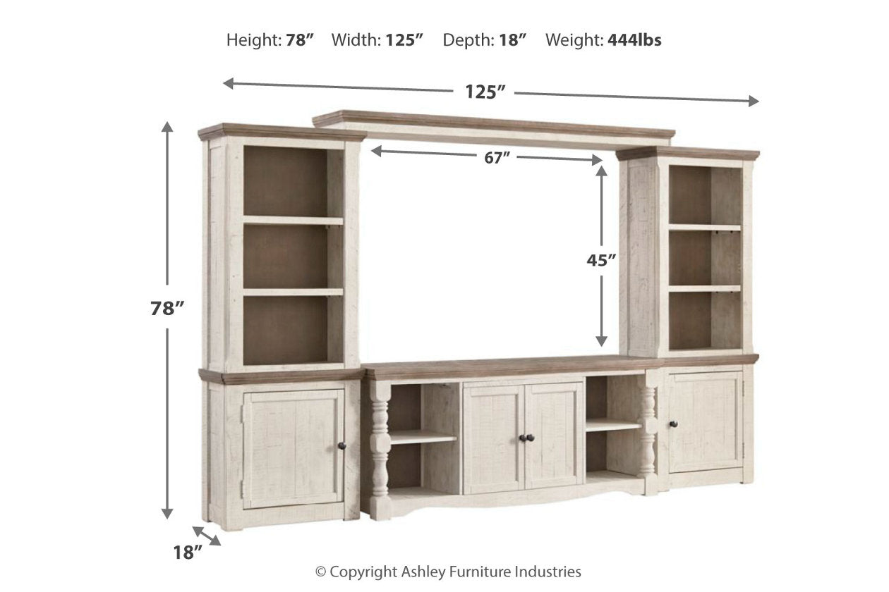 Havalance Two-tone 4-Piece Entertainment Center - SET | W814-30 | W814-33 | W814-34 | W814-35 - Bien Home Furniture &amp; Electronics