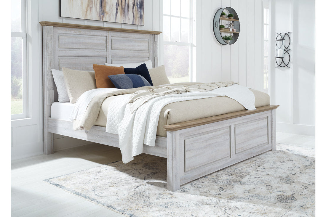 Haven Bay Two-tone King Panel Bed - SET | B1512-56 | B1512-58 | B1512-99 | B1512-61 - Bien Home Furniture &amp; Electronics