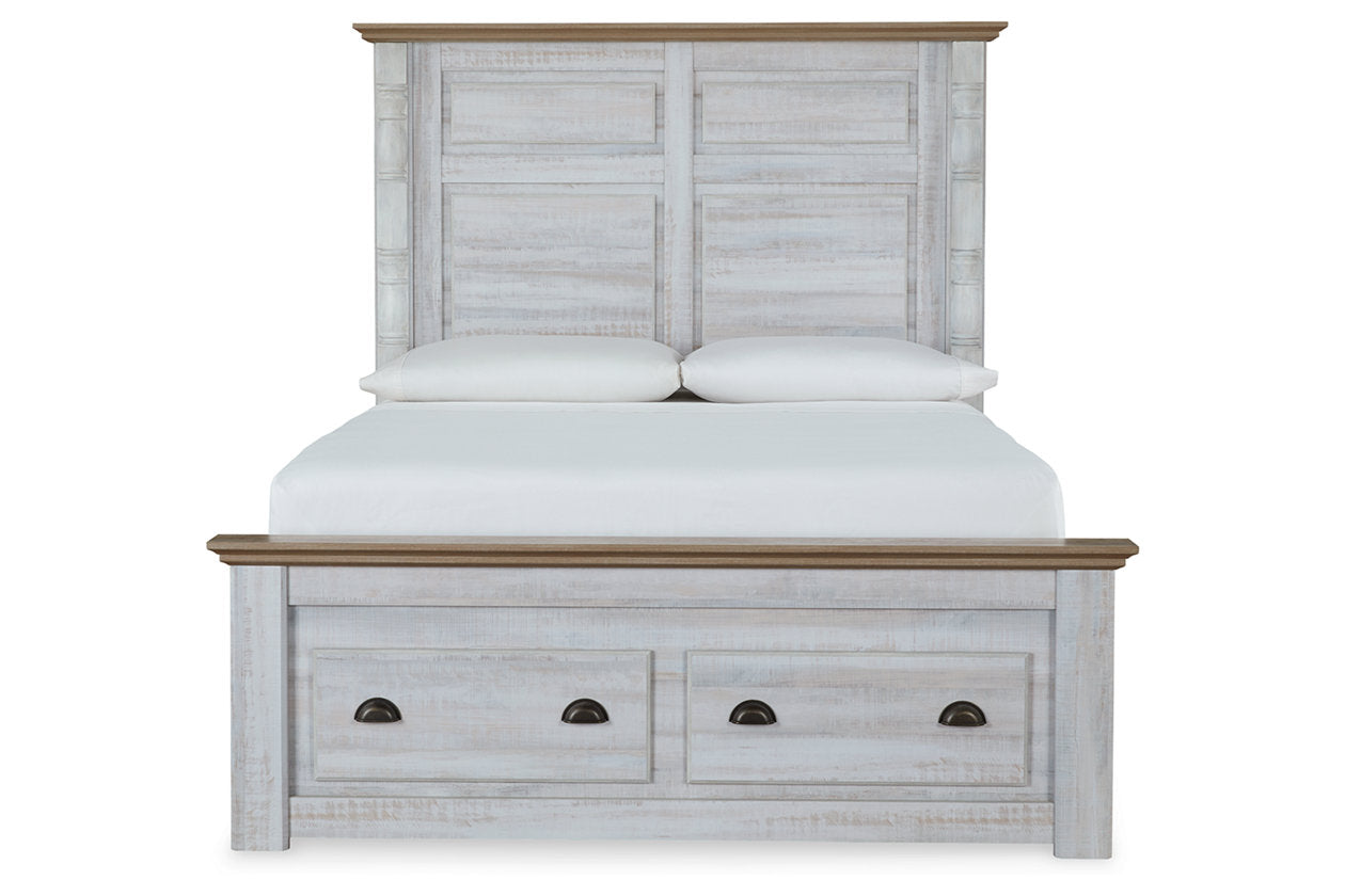 Haven Bay Two-tone Queen Panel Storage Bed - SET | B1512-54S | B1512-57 | B1512-98 | B1512-61 - Bien Home Furniture &amp; Electronics