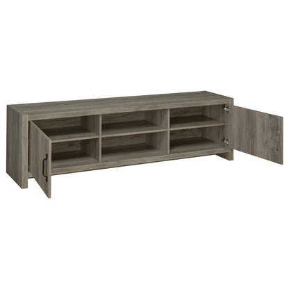 Hays 2-Door TV Console Gray Driftwood - 701025 - Bien Home Furniture &amp; Electronics