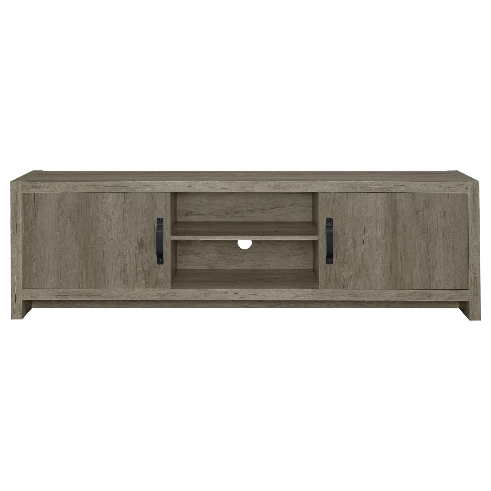 Hays 2-Door TV Console Gray Driftwood - 701025 - Bien Home Furniture &amp; Electronics