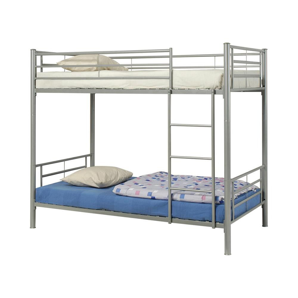 Hayward Silver Twin over Twin Bunk Bed - 460072 - Bien Home Furniture &amp; Electronics
