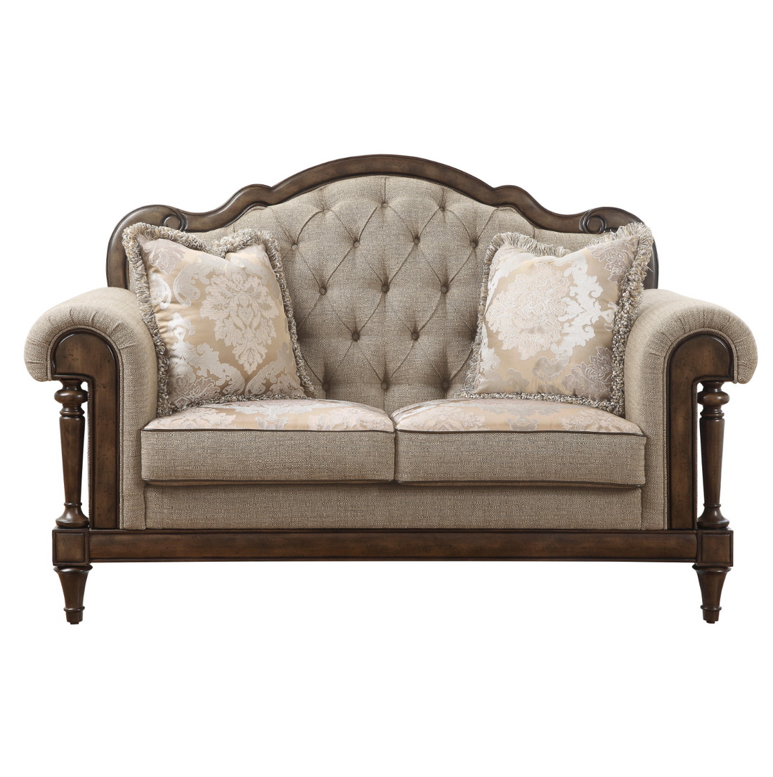 Heath Court Brown Oak Loveseat - 16829-2 - Bien Home Furniture &amp; Electronics