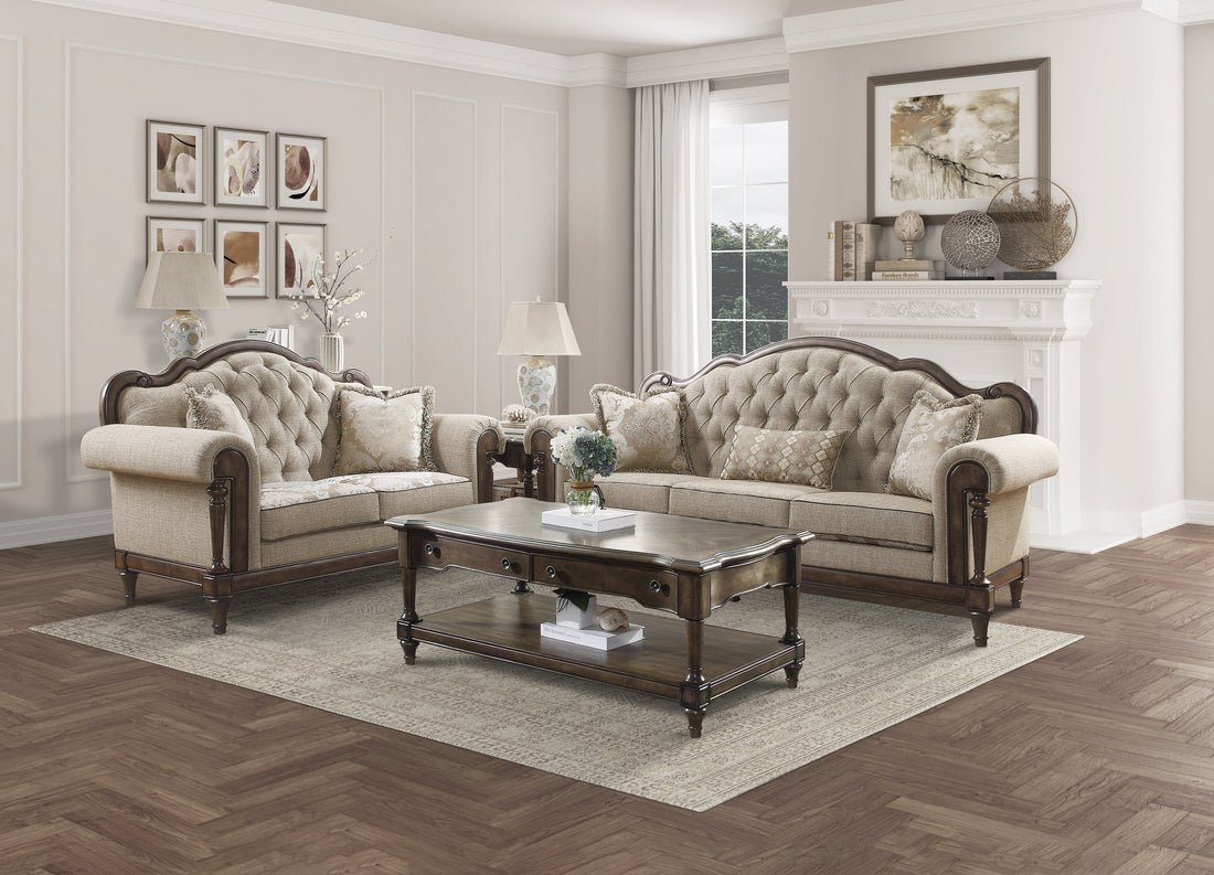 Heath Court Brown Oak Sofa - 16829-3 - Bien Home Furniture &amp; Electronics