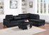 Heights Black Velvet Reversible Sectional with Storage Ottoman - 20Heights - Black Velvet - Bien Home Furniture & Electronics