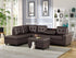 Heights Espresso Faux Leather Reversible Sectional with Storage Ottoman - 1HEIGHTS - ESPRESSO - Bien Home Furniture & Electronics